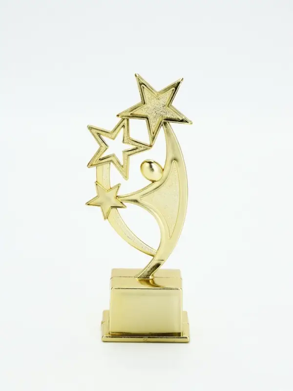 Кубок под нанесение &laquo;Человек со звёздами&raquo;, наградная фигура, золото, пластик
