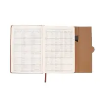 Ежедневник недатированный формат А5, с клапаном, 96л, линия, пвх, Серый