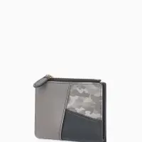 Кошелёк женский на кнопке, 11.5&times;2&times;9 см, комбинированный, серый