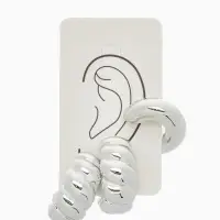 Серьги и каффы QF &laquo;Плетённый бублик&raquo;, набор, цвет серебро