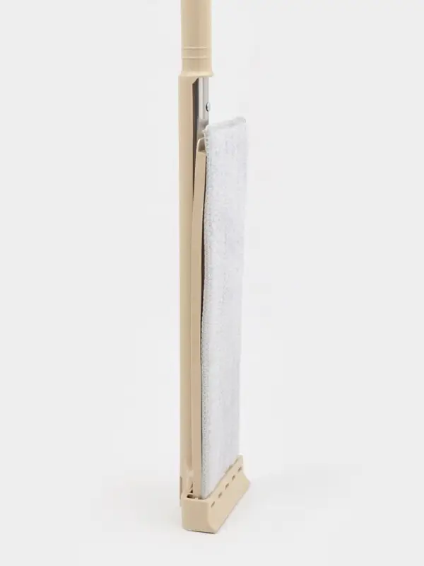 Швабра для мытья пола с вертикальным отжимом Доляна, 35&times;14&times;125 см, стальная ручка, микрофибра, дополнительная насадка