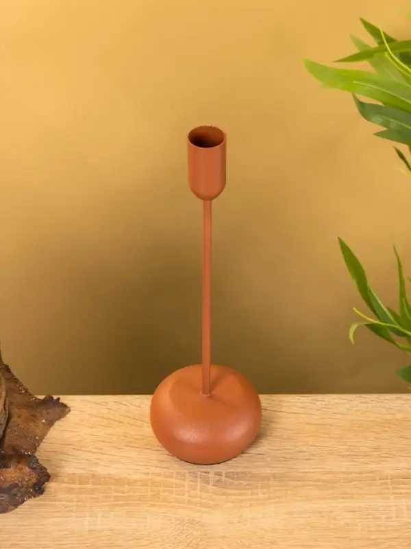 Подсвечник на 1 свечу текстурный  Подсвечник на 1 свечу текстурный "Терракотовый" 8х8х25,5 см