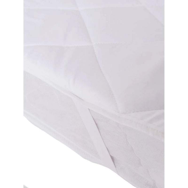 Наматрасник Luscan 90х200 стеганый, с резинкой по углам, 100гр/м2, белый