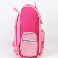 Ранец с эргономичной спинкой квадратный с доп. элементами "Мишка"