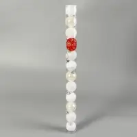 Ёлочные игрушки &laquo;Мелодия&raquo;, шары новогодние, d=4 см, набор 12 шт., веточки, белый