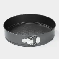 Набор форм для выпечки Доляна &laquo;Элин. Круг&raquo;, 3 предмета: d=24/26/28 см, съёмное дно, антипригарное покрытие, чёрный