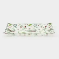 Блюдо прямоугольное "Еловые ветки" 29,5х19,5 см