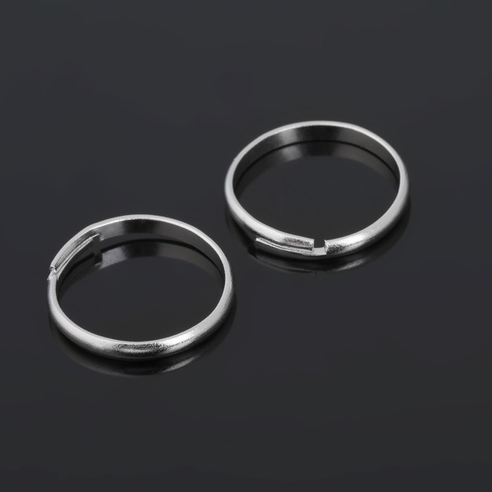 Основа для кольца регулируемая, безразмерная (набор 5 шт.), цвет серебро Основа для кольца регулируемая, безразмерная (набор 5 шт.), цвет серебро