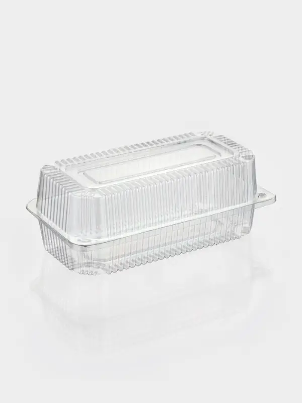 Контейнер одноразовый с неразъёмной крышкой ПР-К-27 &laquo;А&raquo;, пластик, 24&times;12.9&times;8.9 см, внутр. 21.3&times;9.9&times;7.8 см, прозрачный