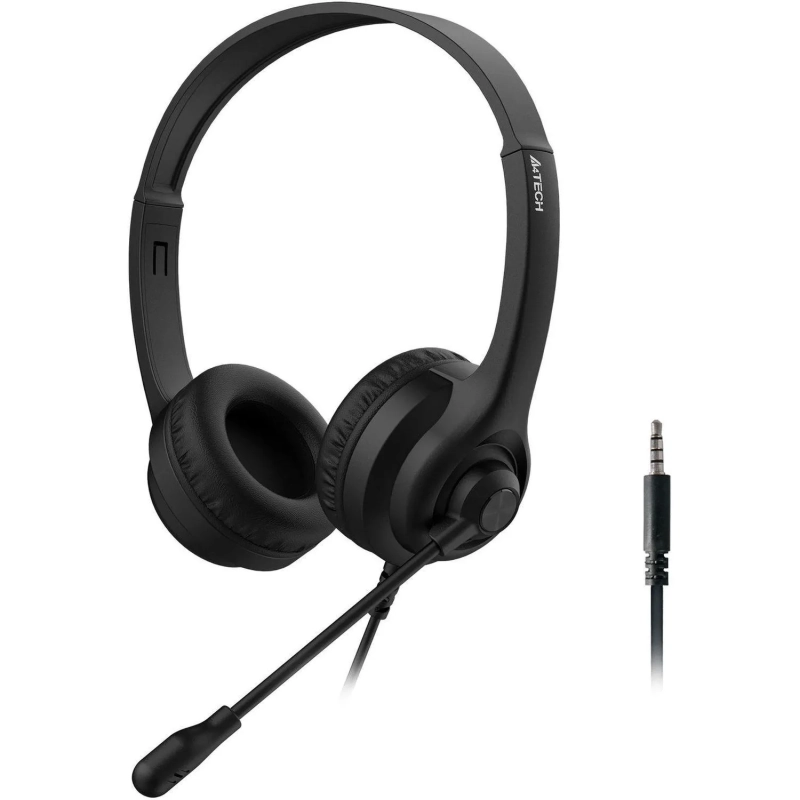 Гарнитура A4Tech HS-8i черный 1.8м накладные оголовье