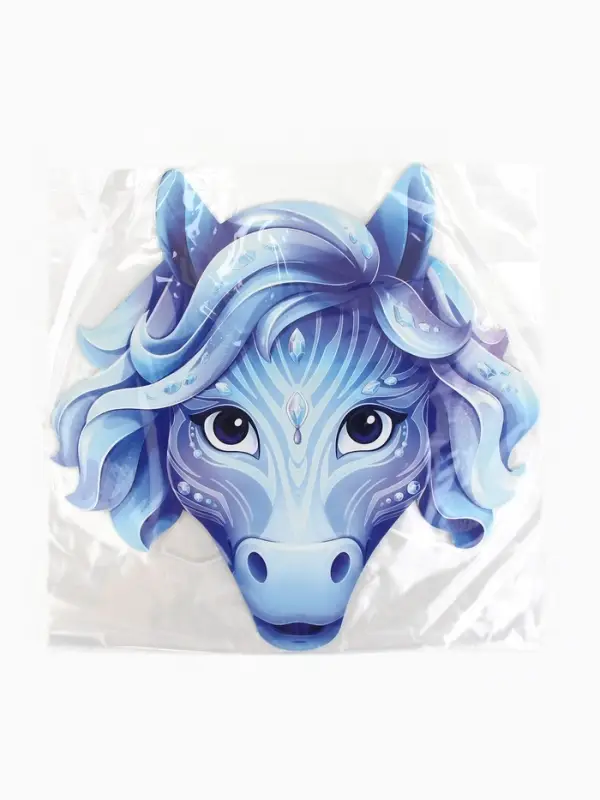 Маска карнавальная "Лошадка со снежными узорами"