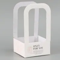 Коробка - переноска для цветов &laquo;Цветы&raquo;, 12&times;12&times;22 см