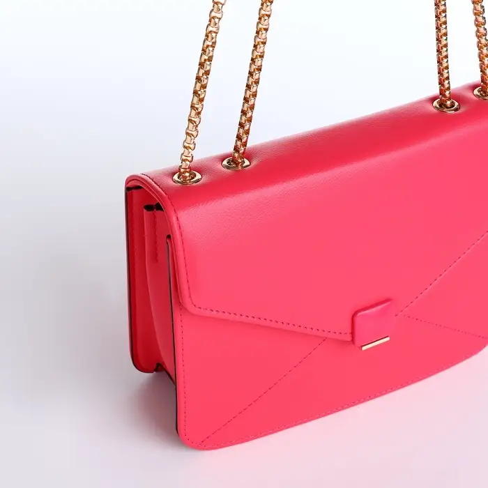 Сумка женская мессенджер на магните, 20&times;6&times;13 см, розовая