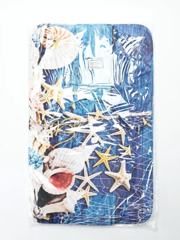 Коврики для ванной и туалета Доляна &laquo;Ракушки&raquo;, 3 шт., 37&times;45 см, 37&times;45 см, 45&times;75 см