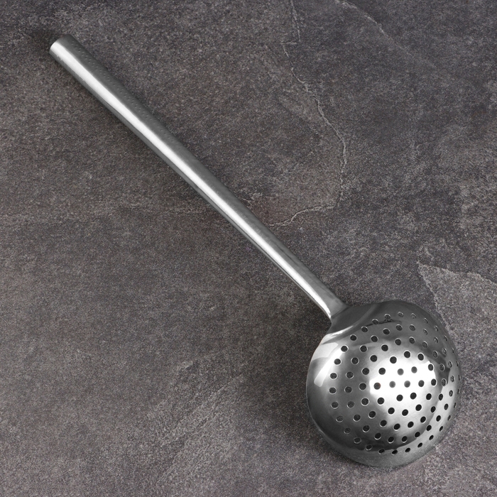 Шумовка для казана узбекская 54см, диаметр 18,5см, мет ручка Шумовка для казана узбекская 54см, диаметр 18,5см, мет ручка