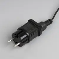 Гирлянда &laquo;Белт-лайт&raquo; 5 м с насадками &laquo;Роса&raquo;, IP44, УМС, тёмная нить, 50 LED, свечение мульти, 3 В