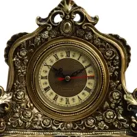 Часы настольные интерьерные каминные, 21&times;19&times;6.5 см, d=7 см, золото