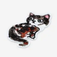 Термоаппликация «Кошка», 9.7×4.5 см, серая