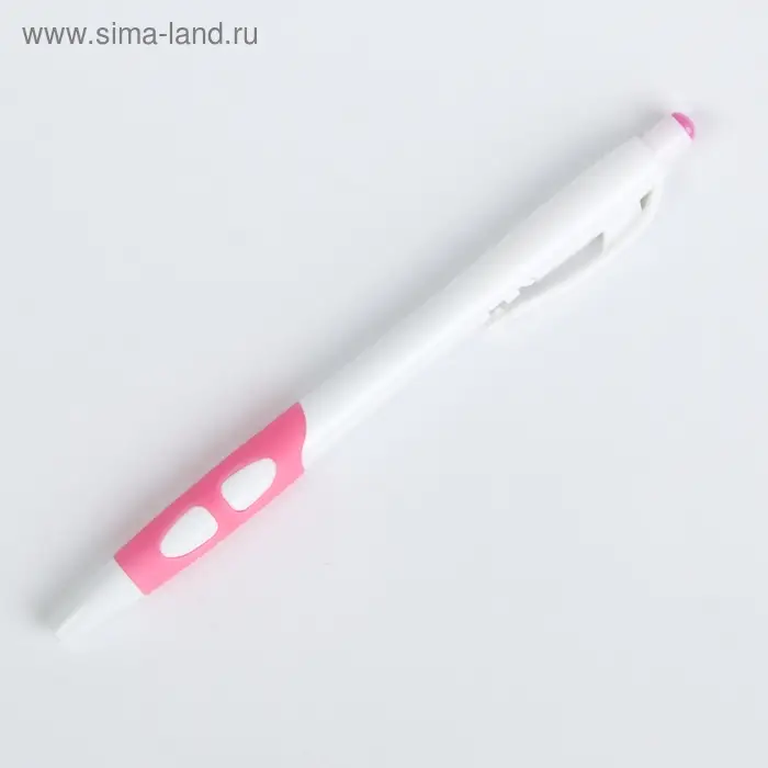 Ручка шариковая, 0.5 мм, стержень синий, корпус белый с резиновым держателем, МИКС Ручка шариковая, 0.5 мм, стержень синий, корпус белый с резиновым держателем, МИКС