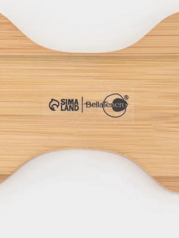 Салфетница BellaTenero, 14&times;7&times;10 см, на бамбуковой подставке, керамика, белая