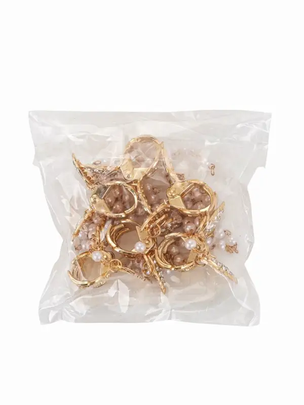 Крабик для волос &laquo;Милада&raquo;, бусы, 2.5 см, золотистый