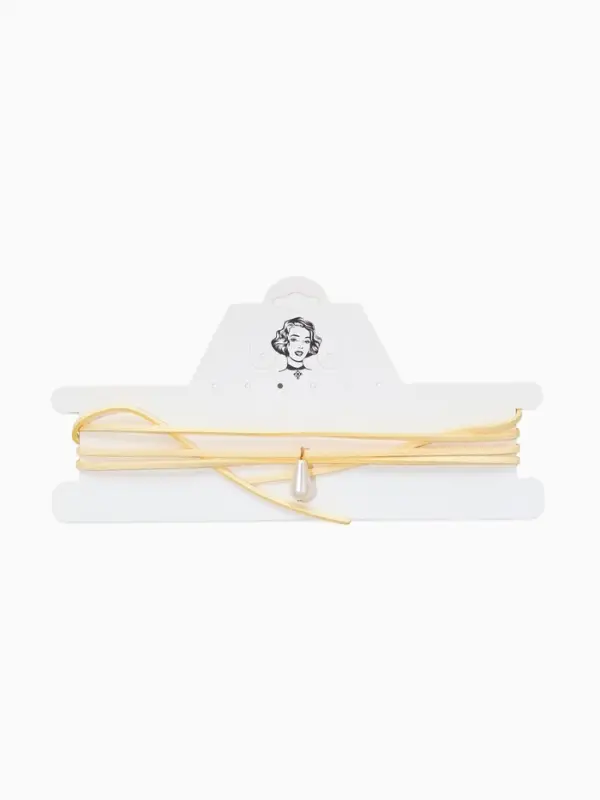 Чокер &laquo;Капля&raquo; жемчужная на шнурке, цвет бело-молочный в золоте, L=134 см