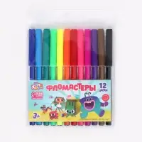Фломастеры 12 цветов &laquo;Ум и Хрум&raquo;