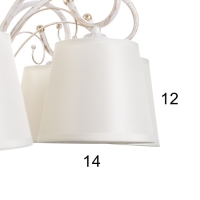 Люстра 2150/8 E14 40Вт белый с золотой патиной 79х79х35 см BayerLux