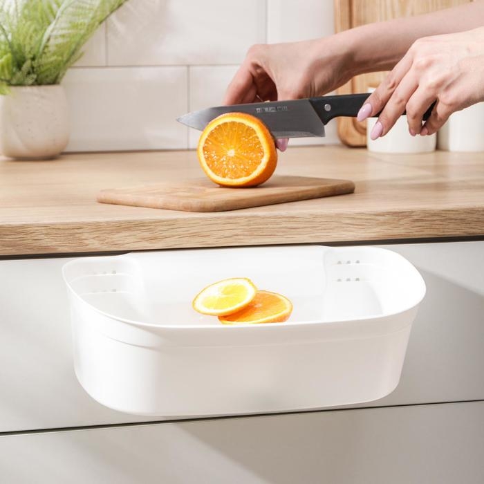 Органайзер для мусора подвесной, 31×18×9.5 см, цвет белый Органайзер для мусора подвесной, 31×18×9.5 см, цвет белый