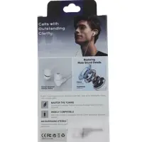 Наушники проводные SY-001, вакуумные, микрофон, Jack 3.5 мм, белые