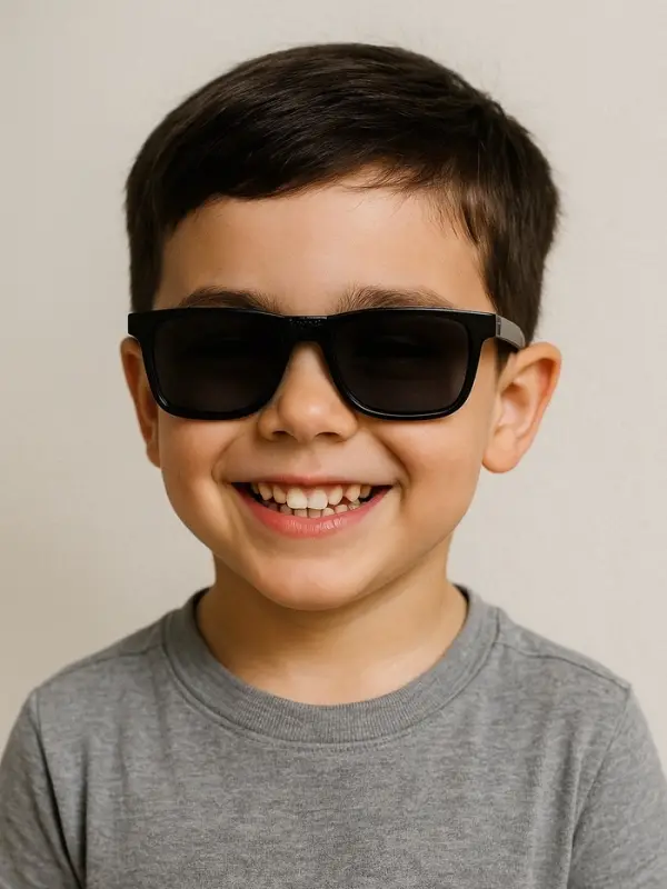 Очки солнцезащитные детские OneSun, uv 400, 13&times;12.4&times;3.9 см, линза 3.5&times;4.5 см, черные