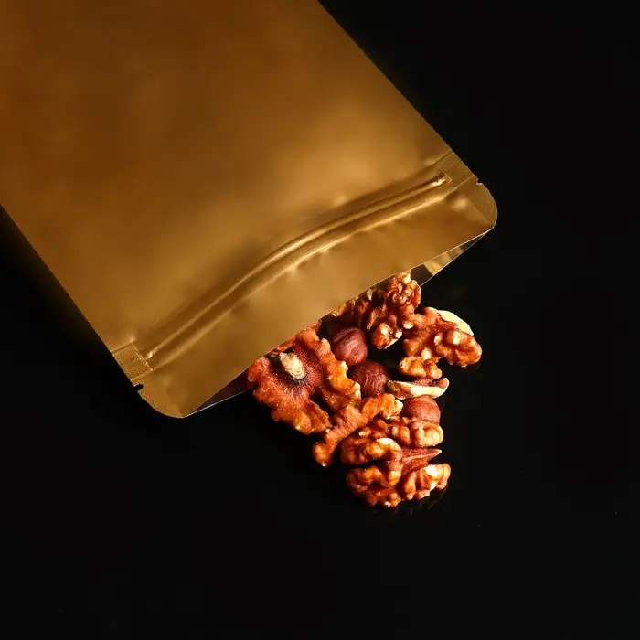 Пакет дой - пак, матовый, золотой, 14×20×4 см Пакет дой - пак, матовый, золотой, 14×20×4 см