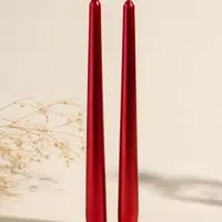 Набор свечей античных, 2.3&times;24.5 см, 5 ч, 55 г, 2 шт., бордо металлик