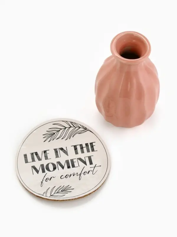 Ваза для цветов декоративная Live in the moment, с подставкой, 8&times;7&times;6 см