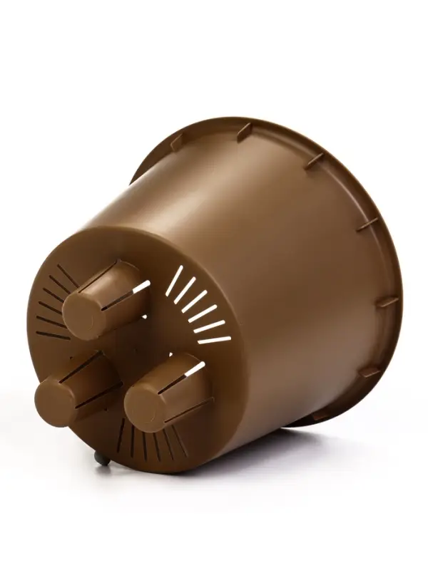 Кашпо со вставкой 1,9 л d18 см h16,5 см МИКРИТ бежевый слайн