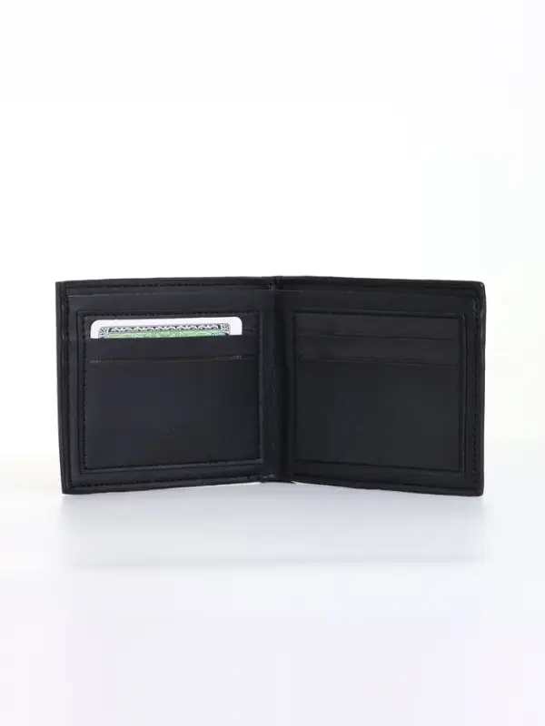 Портмоне мужское, без застёжки, чёрное