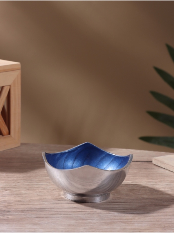 Менажница  Менажница "Аква" (набор 3 шт) 9х9х5 см, на подносе, алюминий