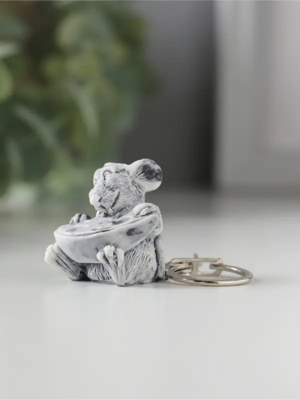 Брелок "Крыс маленький с сыром", 3,4см