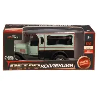 Машинка металлическая &laquo;Ретро&raquo;, инерционная, 1:32, открываются двери, цвет бежевый