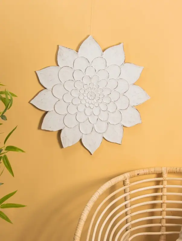 Панно  Панно "Цветок" МДФ, 60х60х1 см, белый