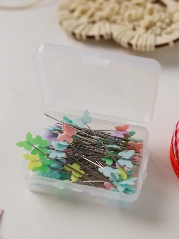 Булавки для квилтинга &laquo;Бабочки&raquo;, 53 мм, 100 шт., разноцветные