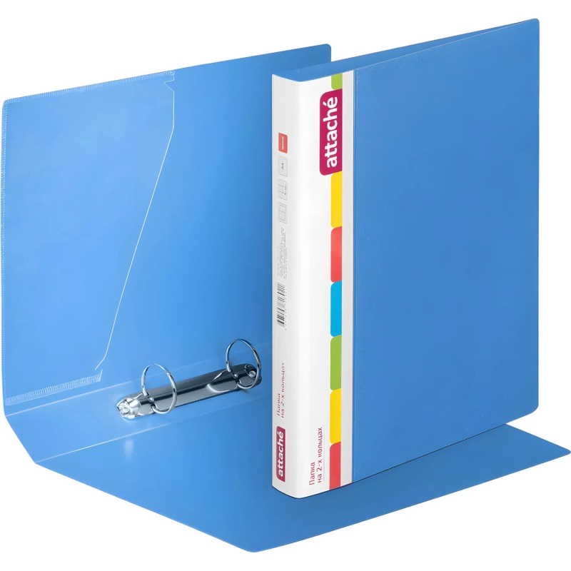 Папка на 2-х кольцах пласт Attache Diagonal синий