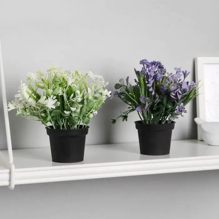 Искусственный цветок в горшке &laquo;Скабиоза&raquo;, 7&times;14 см, МИКС