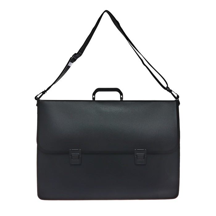 Папка для чертежей и рисунков A3, 520 х 370 х 12мм, с ручкой, пластиковая, 2 отделения, плечевой ремень, deVENTE Папка для чертежей и рисунков A3, 520 х 370 х 12мм, с ручкой, пластиковая, 2 отделения, плечевой ремень, deVENTE