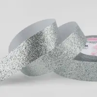 Лента декоративная &laquo;Блёстки&raquo;, 25 мм, 9.1&plusmn;0.5 м, цвет серебряный