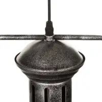 Светильник подвесной BayerLux William, 1&times;40 Вт, Е27, чёрно-серебристый, 40&times;40&times;35-100 см