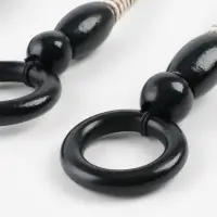 Ручки для сумки, 2 шт., вощёный шнур, 46&plusmn;1&times;4.5 см, чёрные