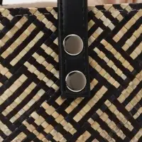 Сумка плетёная из пандана, 25&times;18&times;38 см, бежево-коричневая