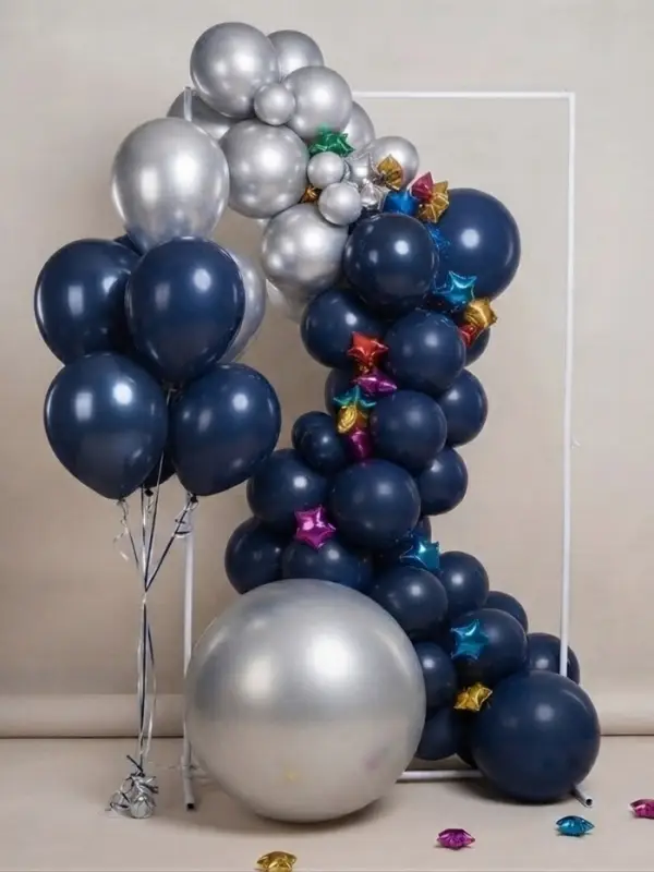 Воздушный шар латексный 36" &laquo;Серебро&raquo;, хром