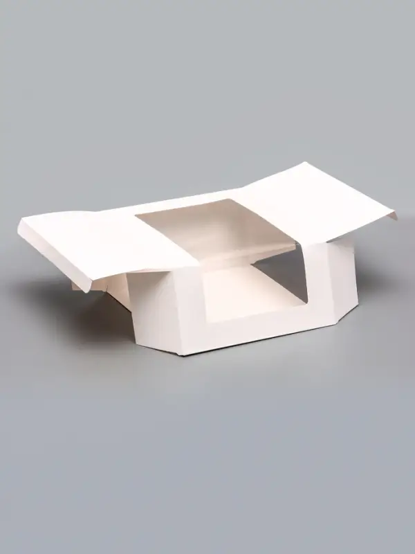 Кондитерская упаковка с окном, белая, 23.5&times;23.5&times;11.5 см